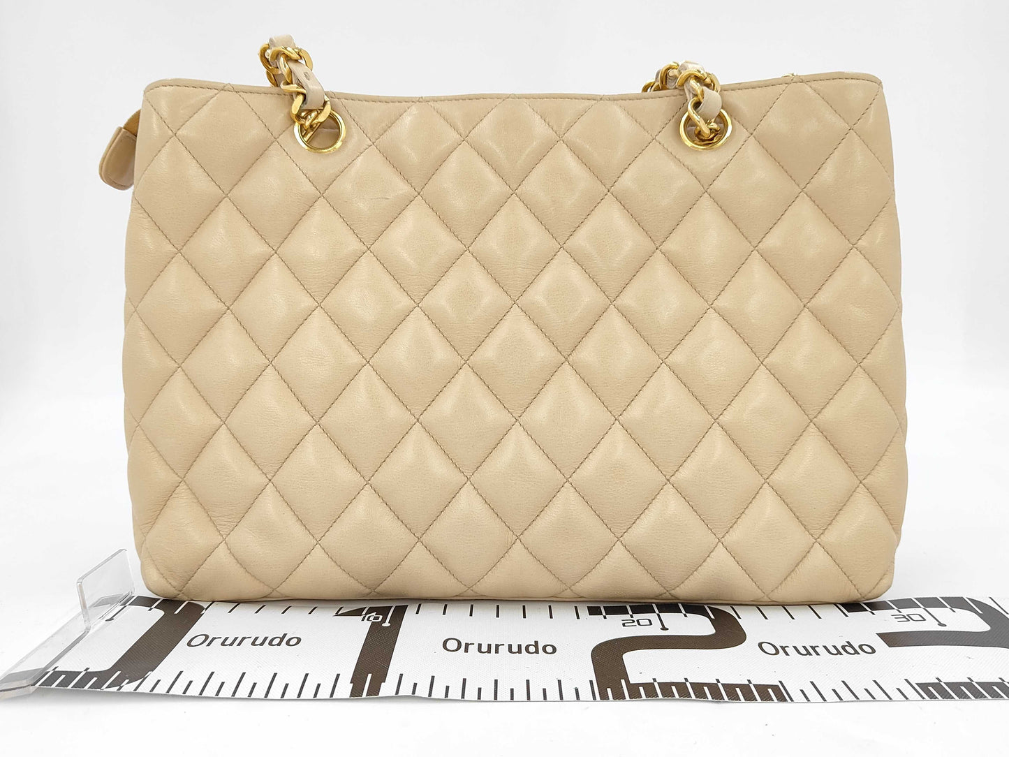 CHANEL Matelasse Chain Tote Bag, Beige, #1 Tote Bag