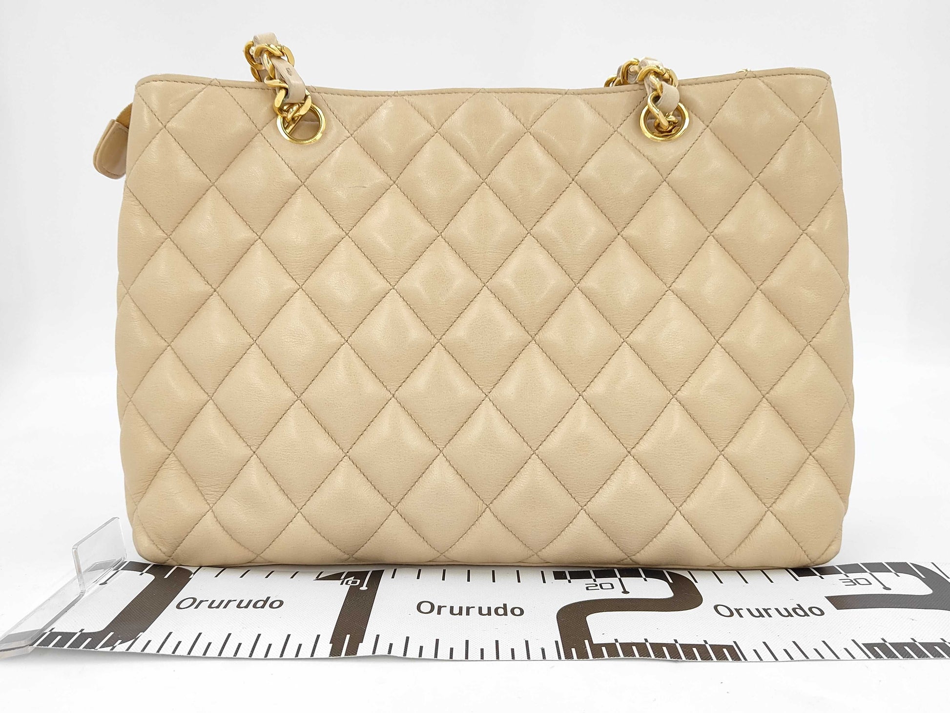 CHANEL Matelasse Chain Tote Bag, Beige, #1 Tote Bag