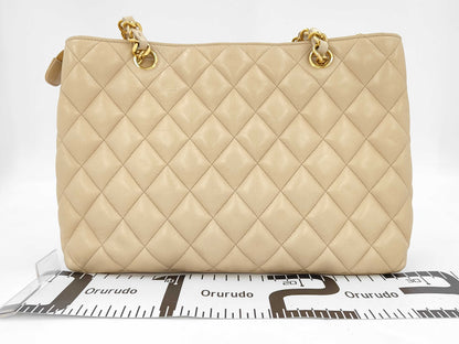 CHANEL Matelasse Chain Tote Bag, Beige, #1 Tote Bag