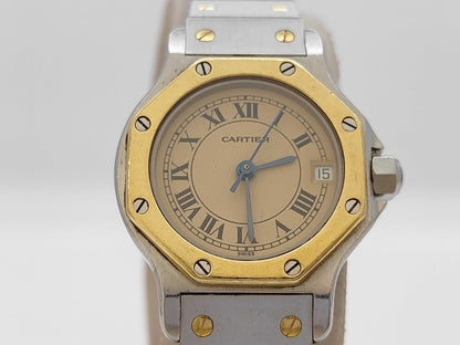 Cartier Santos Octagon SM 187903 08293 Quartz Women's Watch