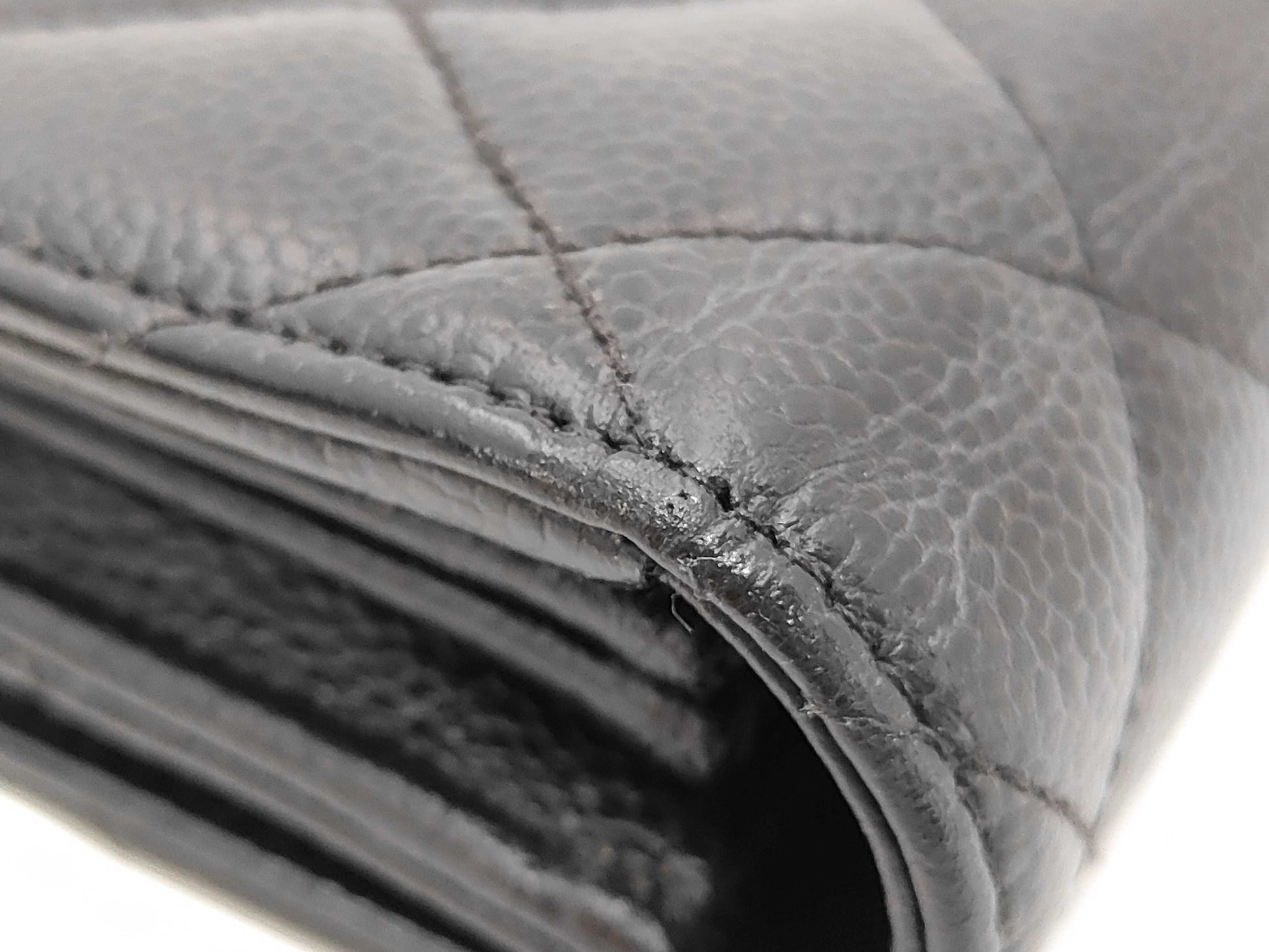 CHANEL Caviar Leather Matelasse Long Wallet, 25 Series