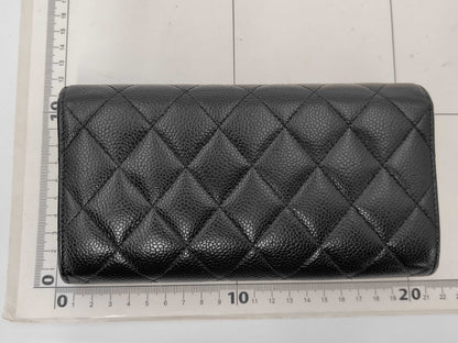 CHANEL Caviar Leather Matelasse Long Wallet, 25 Series