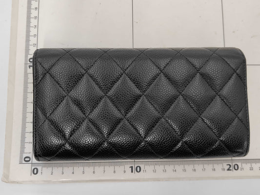 CHANEL Caviar Leather Matelasse Long Wallet, 25 Series