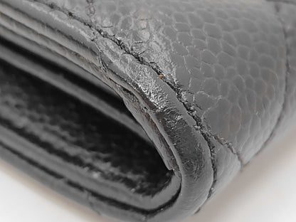 CHANEL Caviar Leather Matelasse Long Wallet, 25 Series