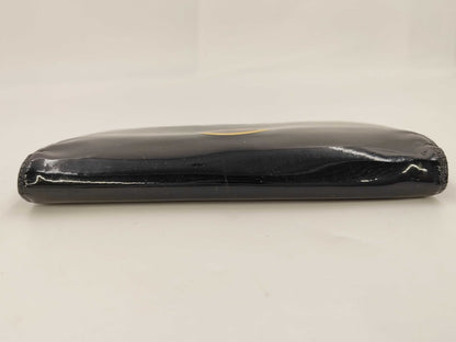CHANEL Patent Folding Wallet, Black, 14th Series