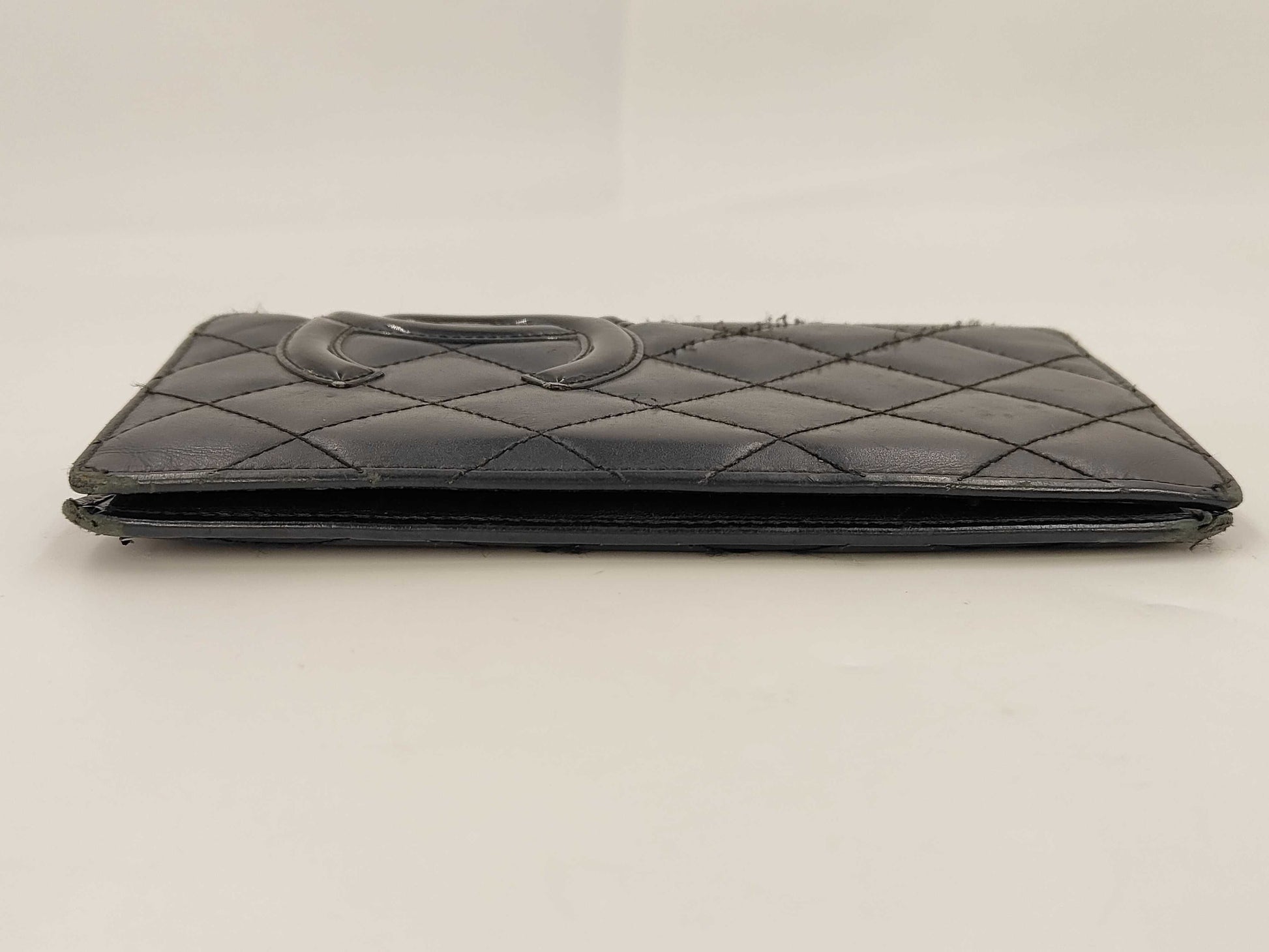 CHANEL Cambon Folding Wallet Black Wallet