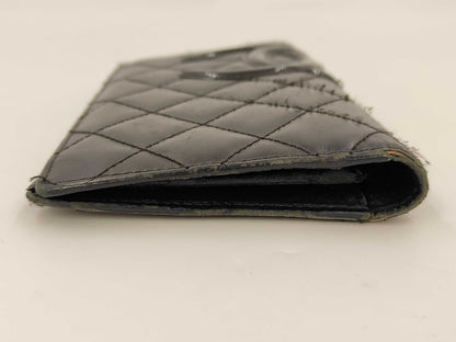 CHANEL Cambon Folding Wallet Black Wallet