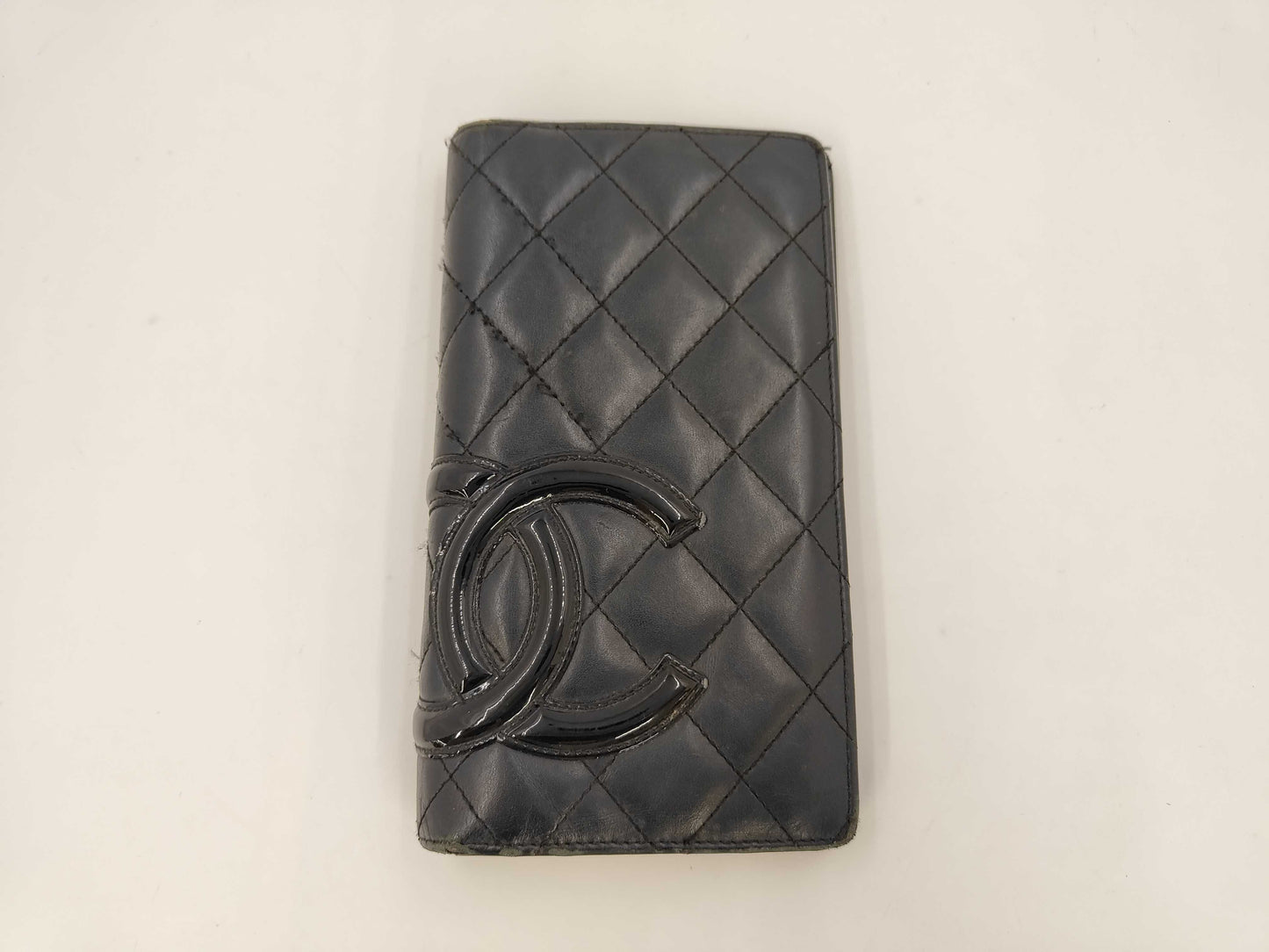 CHANEL Cambon Folding Wallet Black Wallet
