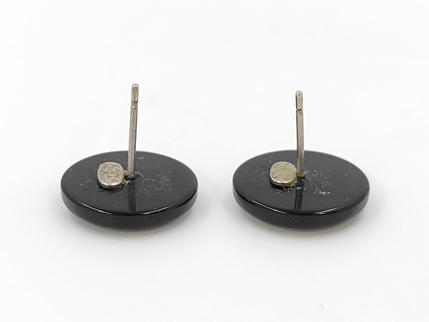 CHANEL Black Coco Mark Earrings