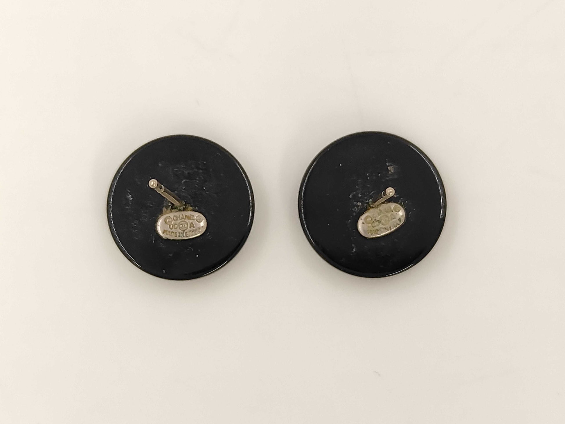 CHANEL Black Coco Mark Earrings