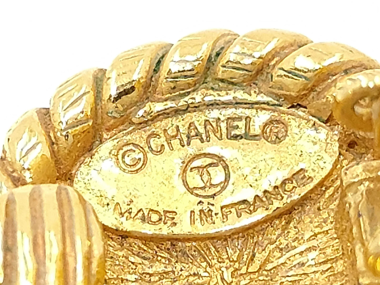 CHANEL Coco Mark Gold Earrings