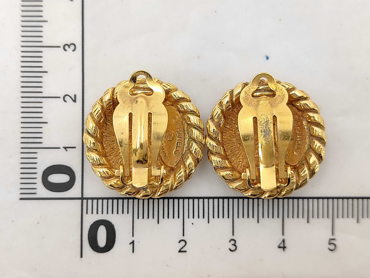 CHANEL Coco Mark Gold Earrings