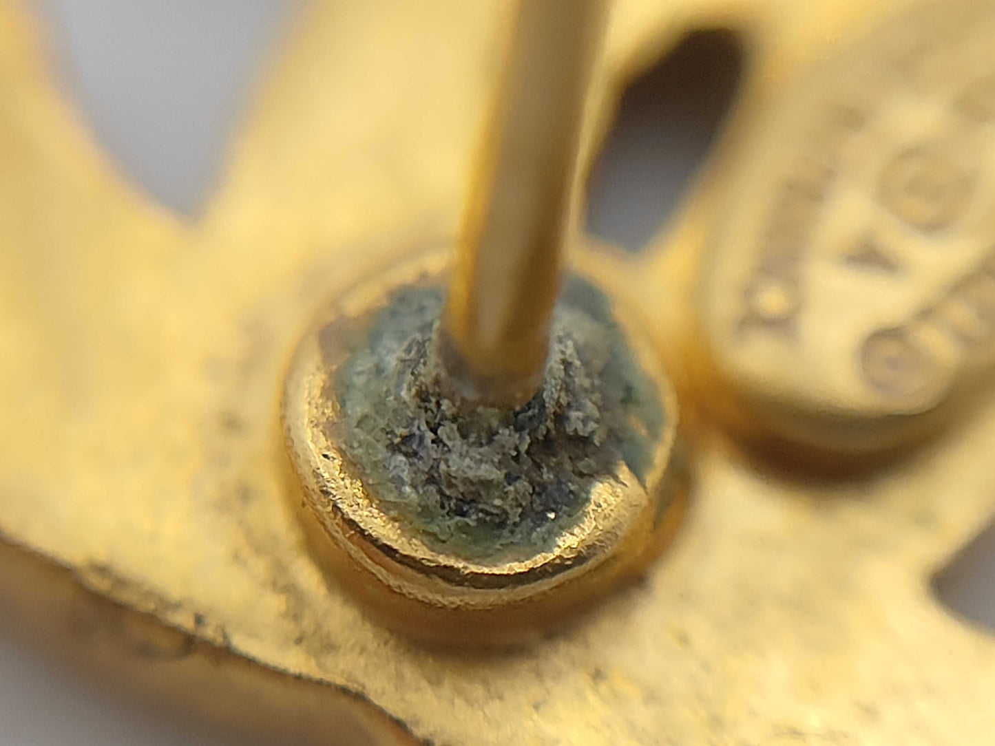 CHANEL Chanel Logo Gold Earrings