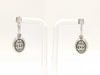 CHANEL Coco Mark Pearl Swing Silver Earrings