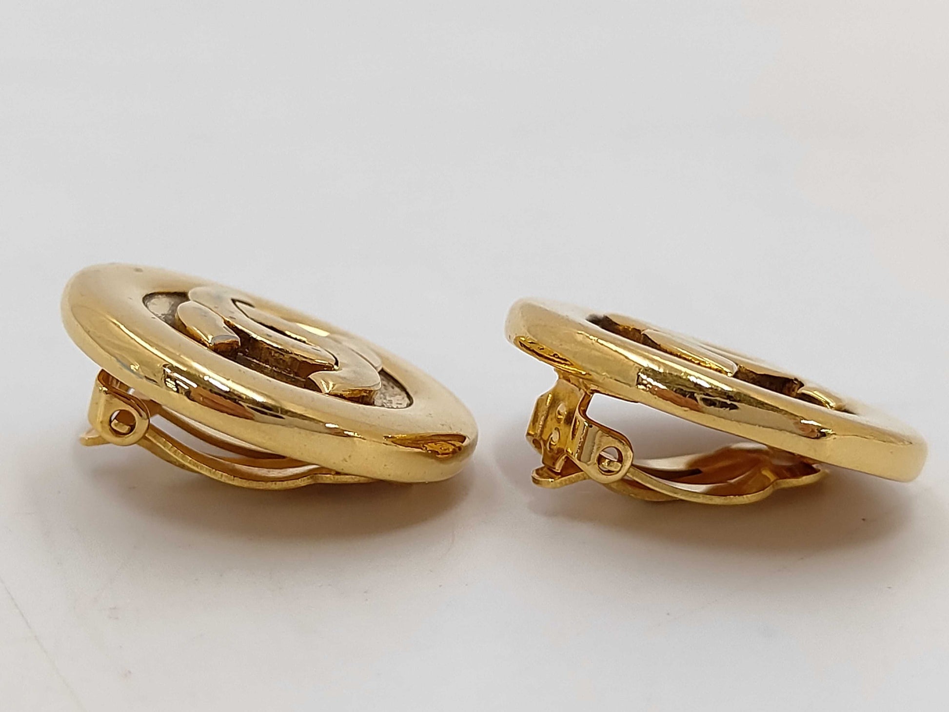 CHANEL Coco Mark Gold Earrings