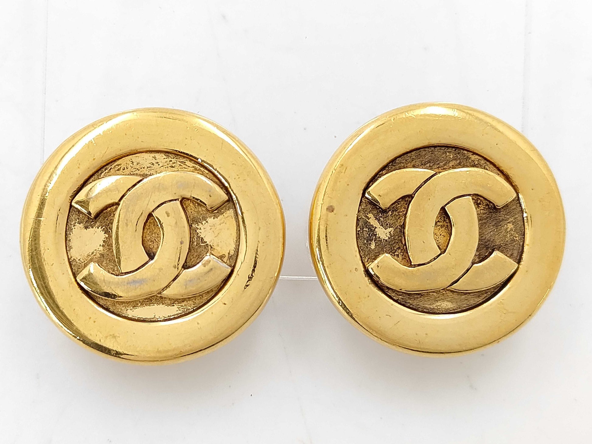 CHANEL Coco Mark Gold Earrings