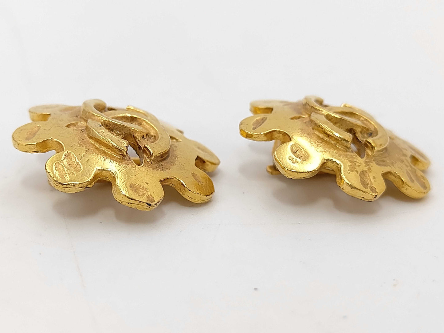CHANEL Coco Mark Gold Earrings