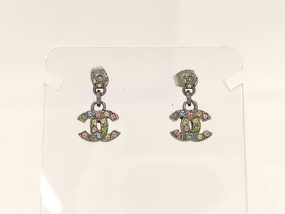 CHANEL Multicolor Rhinestone Earrings