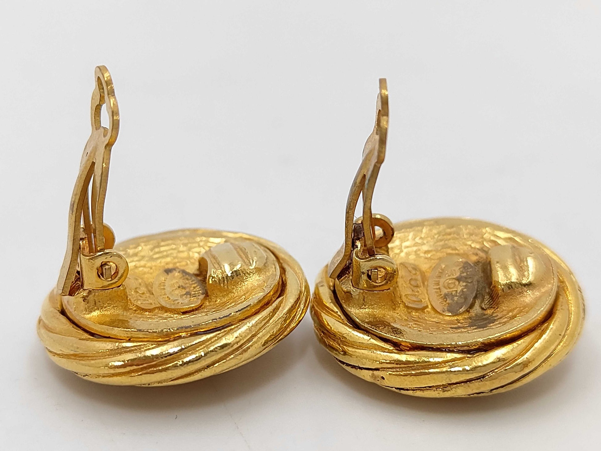 CHANEL Coco Mark Gold Earrings