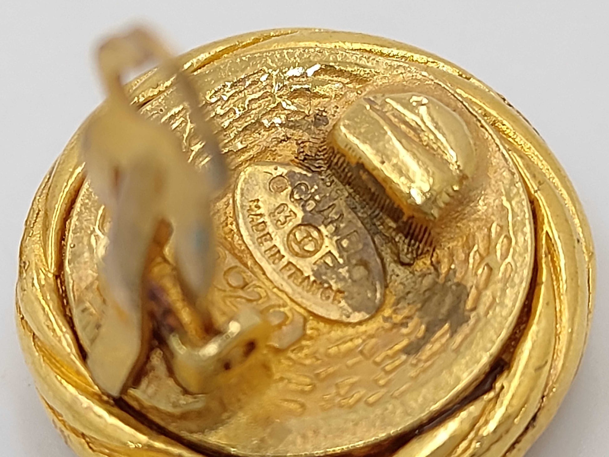 CHANEL Coco Mark Gold Earrings