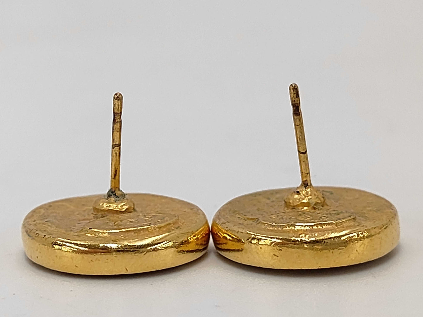 CHANEL Logo Black Earrings