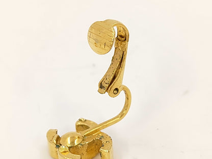 CHANEL Chanel Logo Gold Earrings