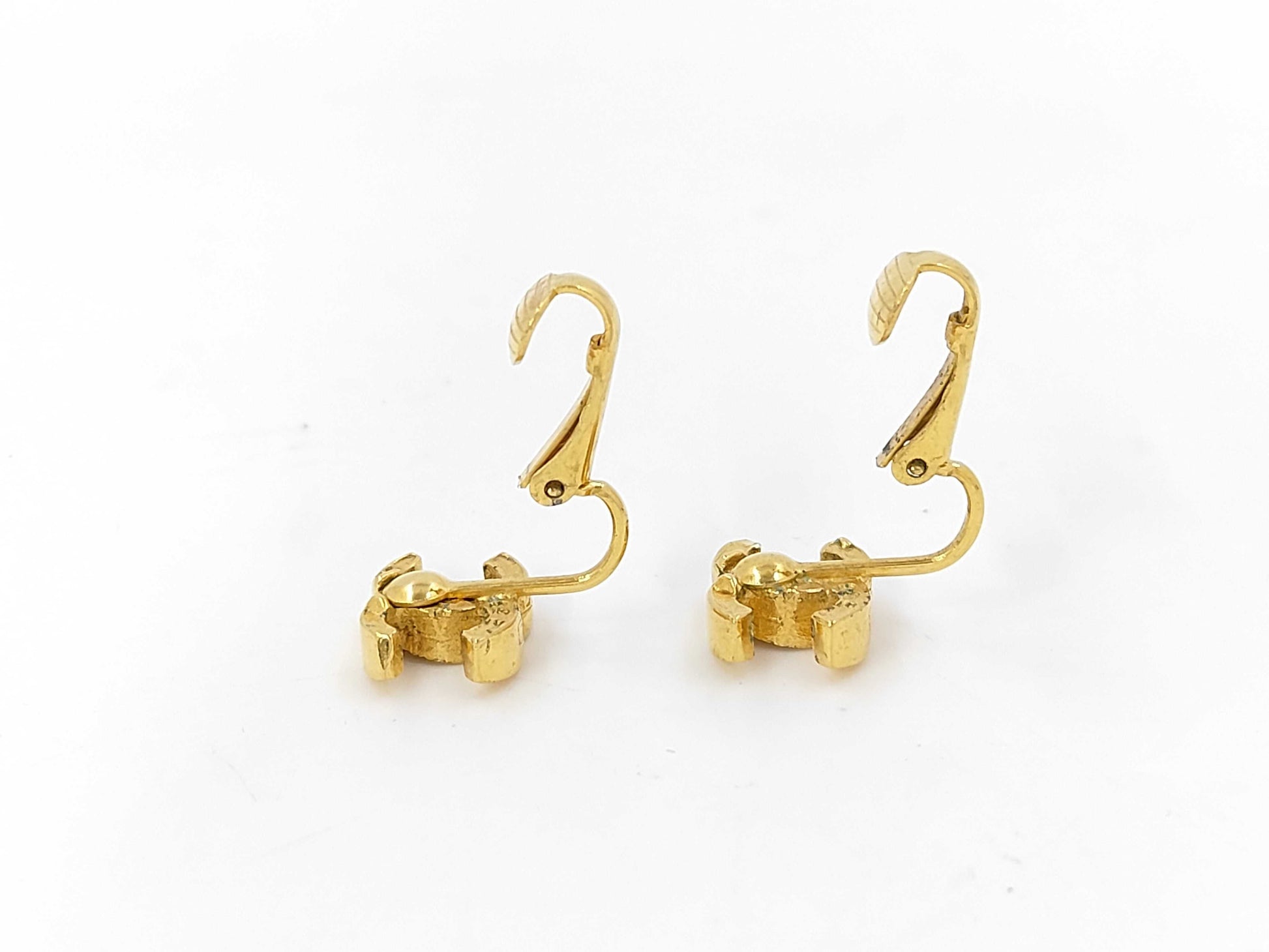CHANEL Chanel Logo Gold Earrings