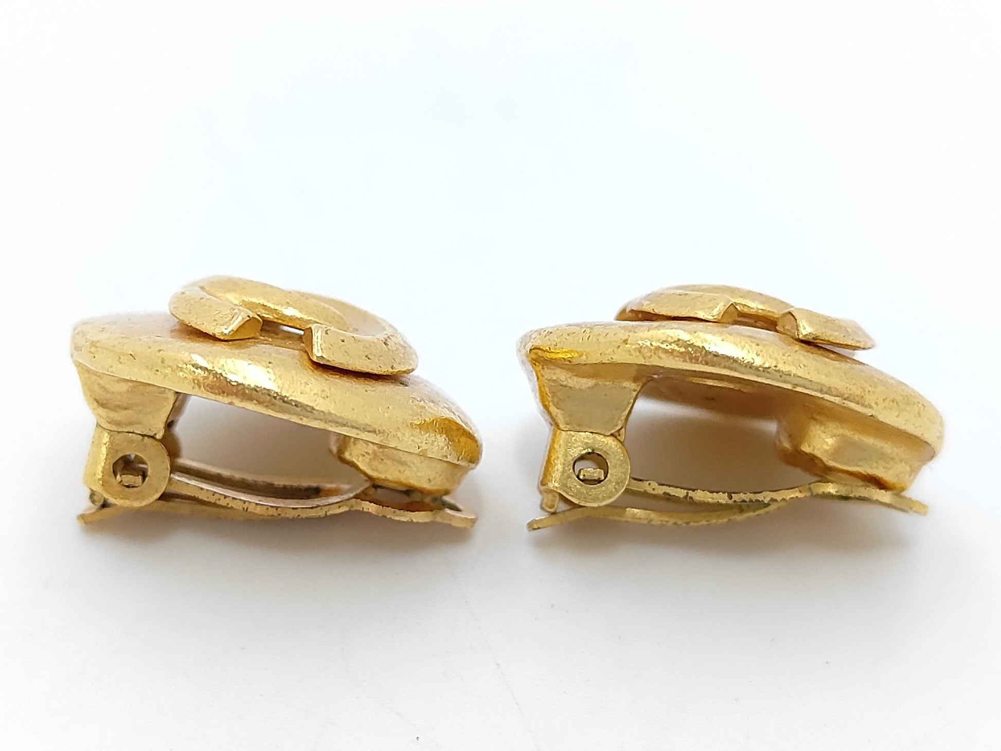 CHANEL Coco Mark Gold Earrings