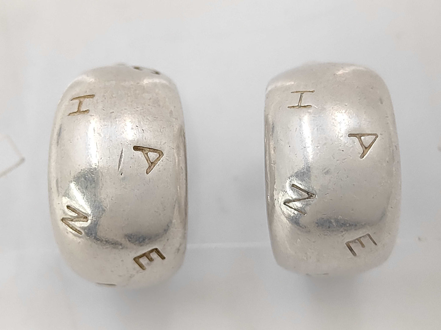 CHANEL Chanel Logo Silver SV925 Earrings