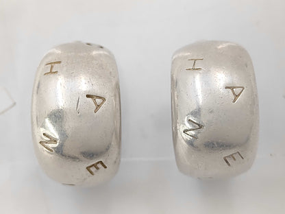 CHANEL Chanel Logo Silver SV925 Earrings