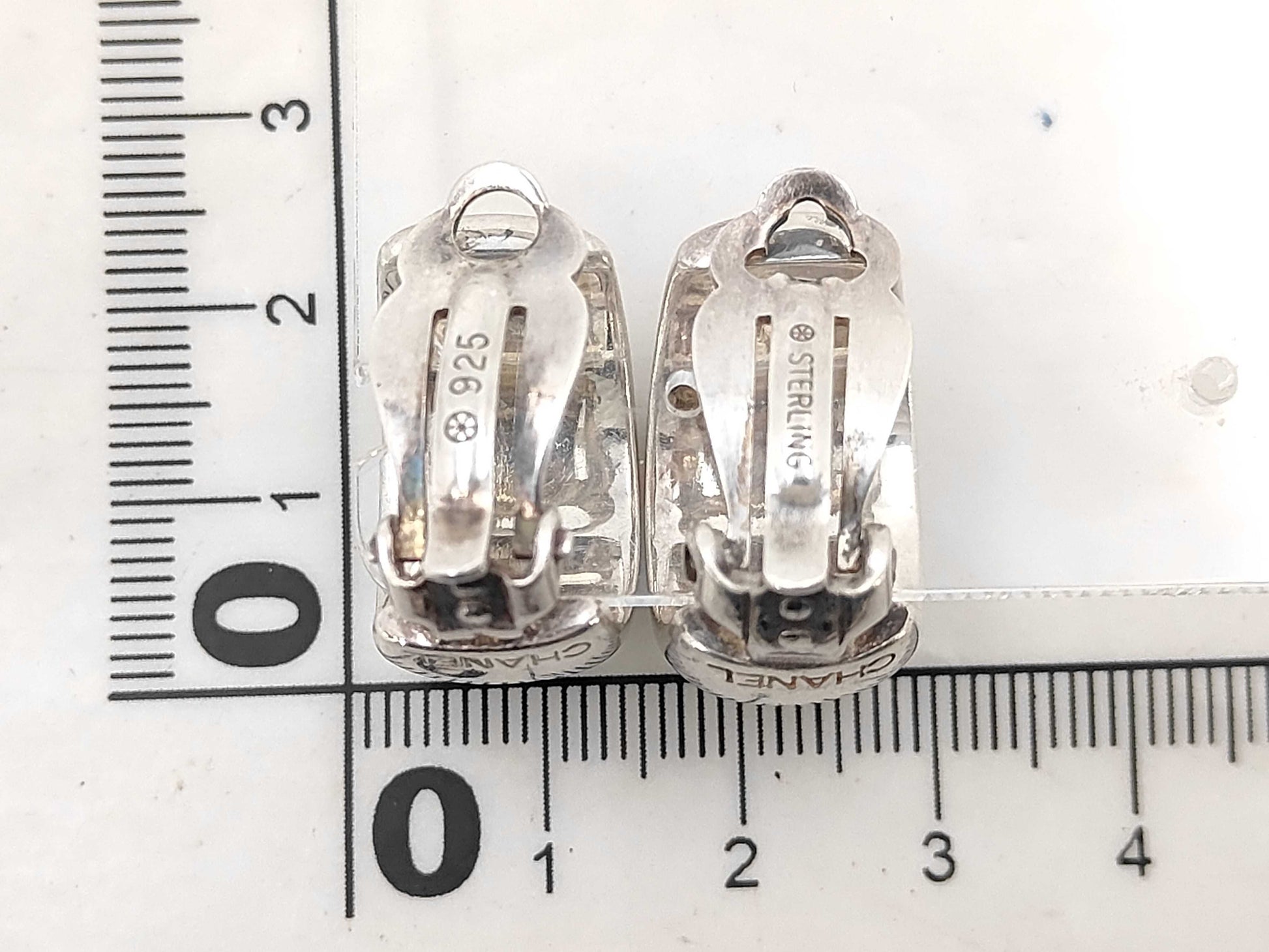 CHANEL Chanel Logo Silver SV925 Earrings