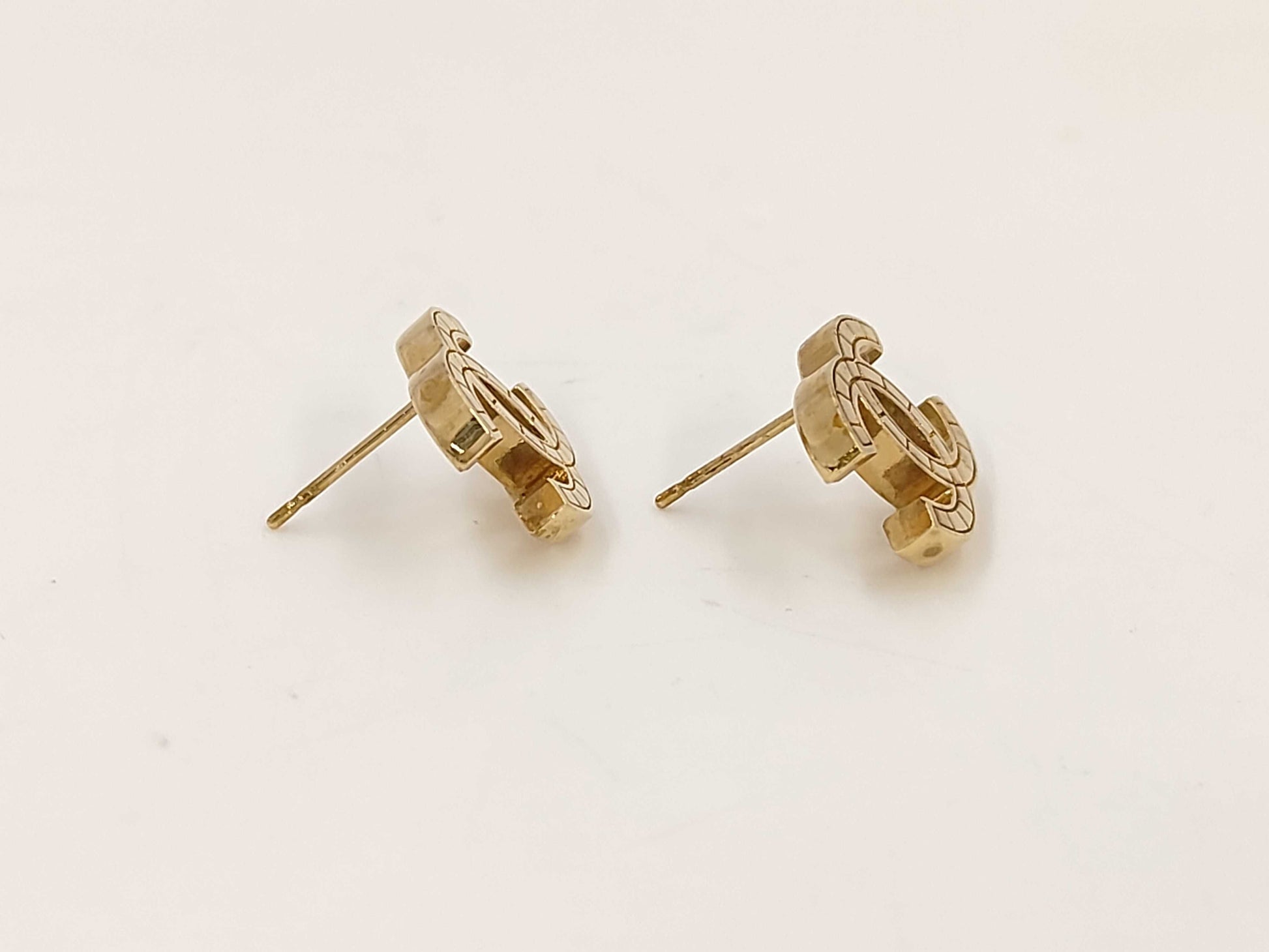 CHANEL Coco Mark Gold Earrings