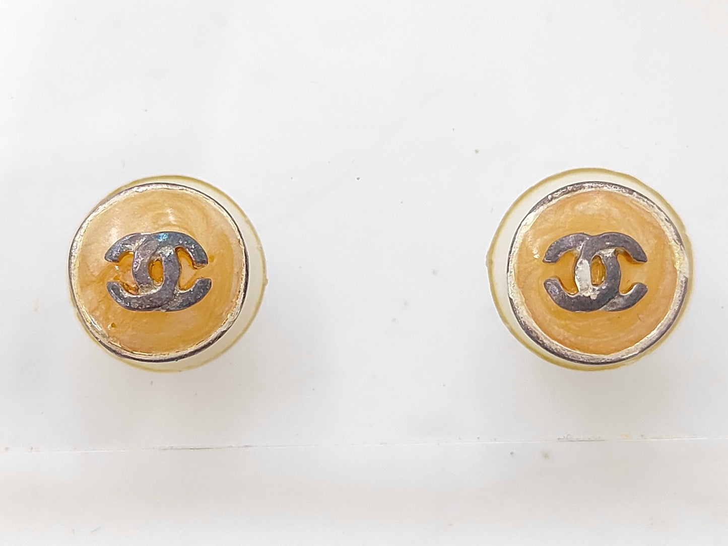 CHANEL Round Coco Mark Earrings