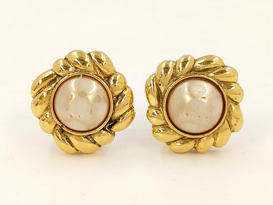 CHANEL pearl earrings