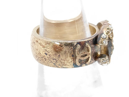 CHANEL Coco Mark Rhinestone Ring