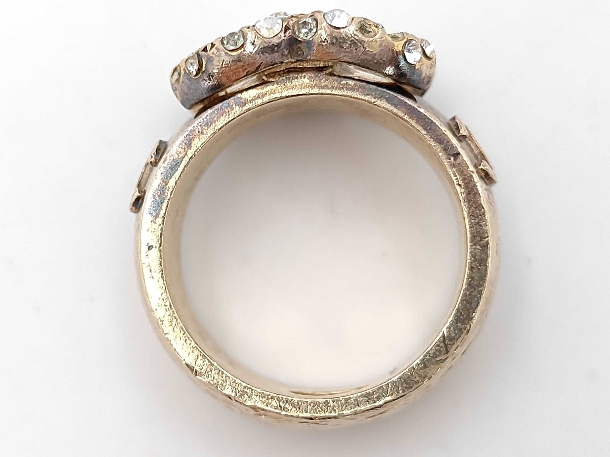 CHANEL Coco Mark Rhinestone Ring