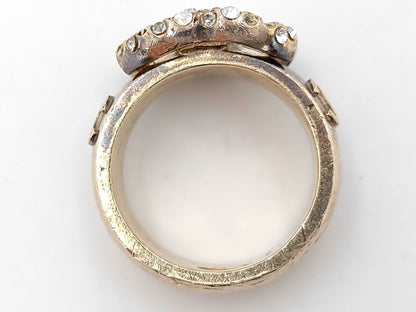 CHANEL Coco Mark Rhinestone Ring