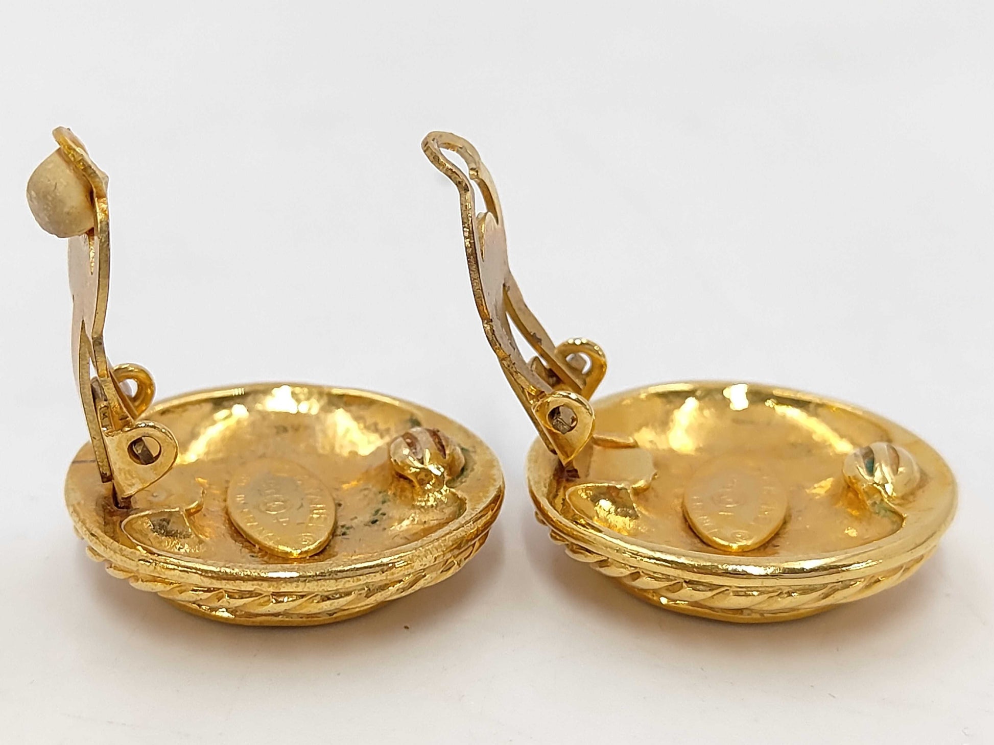 CHANEL Coco Mark Gold Earrings