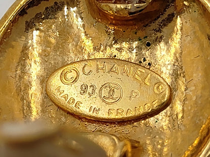 CHANEL Coco Mark Gold Earrings