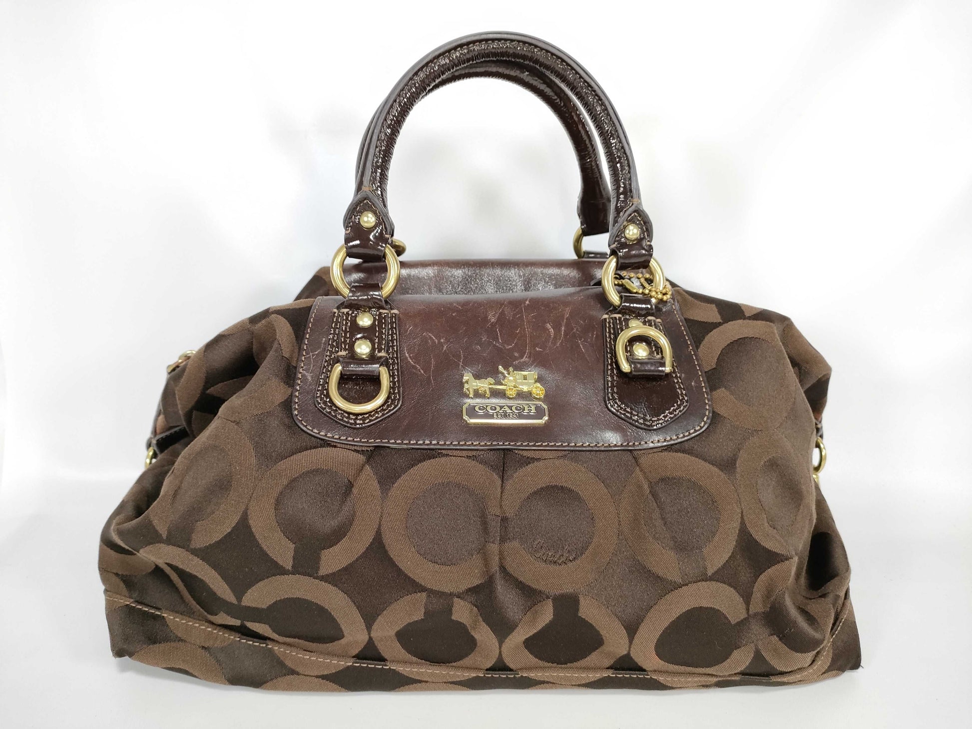 COACH Op Art Coach 12943 Canvas Tote Handbag
