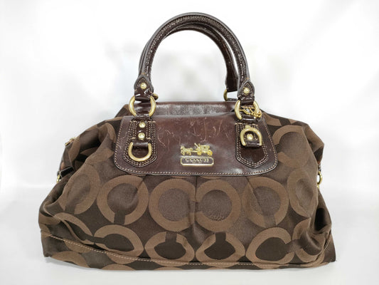 COACH Op Art Coach 12943 Canvas Tote Handbag
