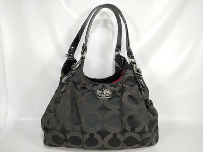 COACH Op Art Coach 17689 Canvas Tote Shoulder Bag
