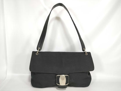 Salvatore Ferragamo Vara Canvas One-Shoulder Shoulder Bag