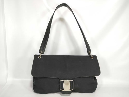 Salvatore Ferragamo Vara Canvas One-Shoulder Shoulder Bag