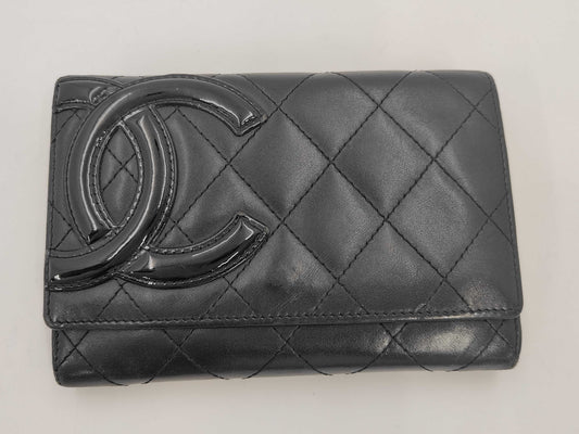 CHANEL Cambon Folding Wallet 10183795 Seal Wallet