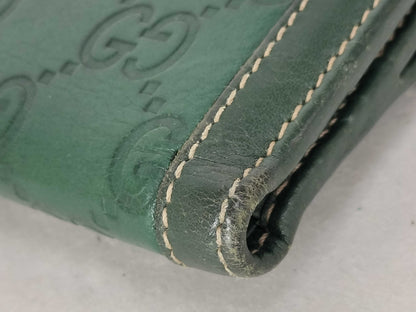 GUCCI Guccissima Gucci GG Folding Wallet Green Wallet