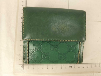 GUCCI Guccissima Gucci GG Folding Wallet Green Wallet