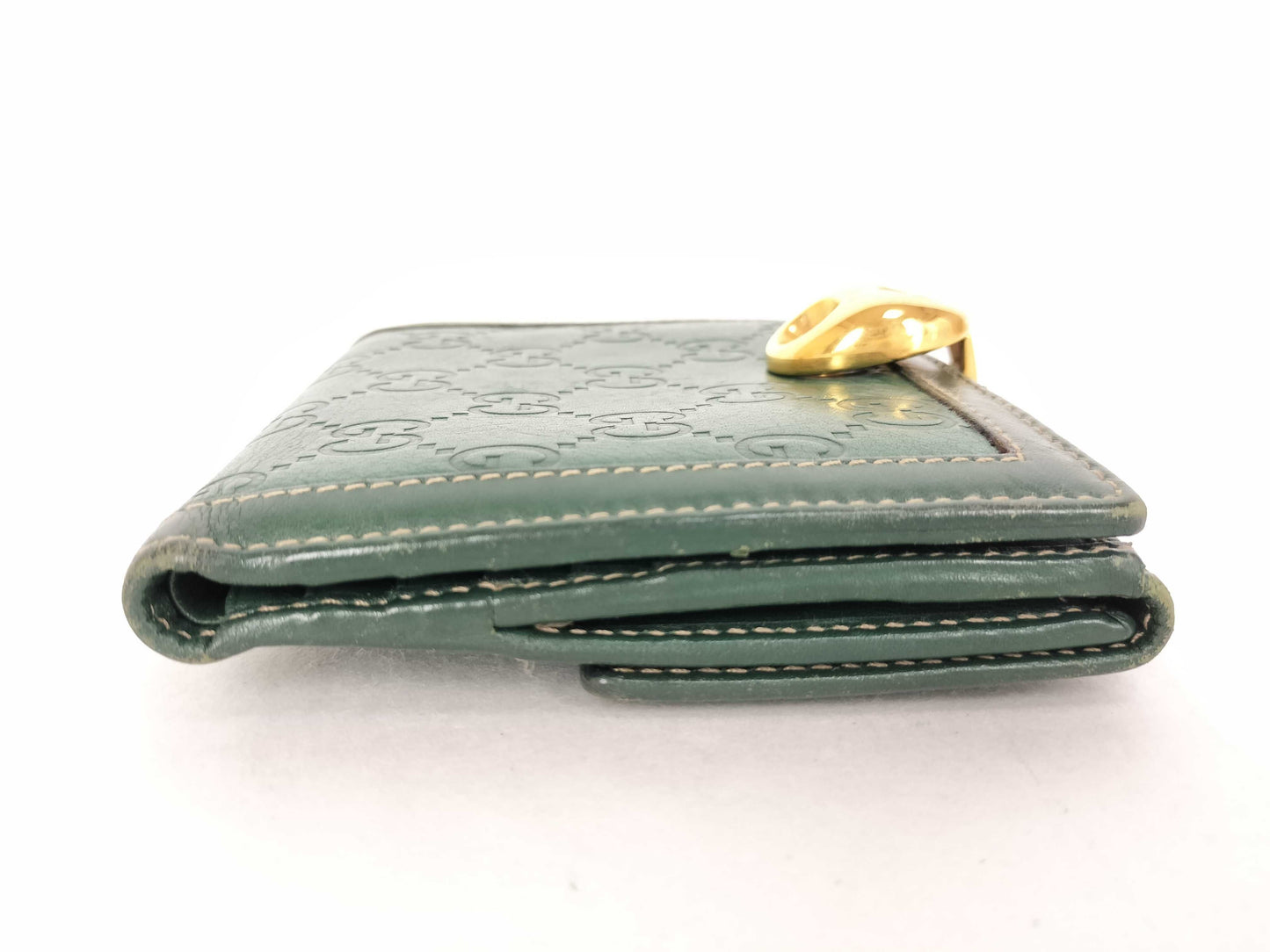 GUCCI Guccissima Gucci GG Folding Wallet Green Wallet