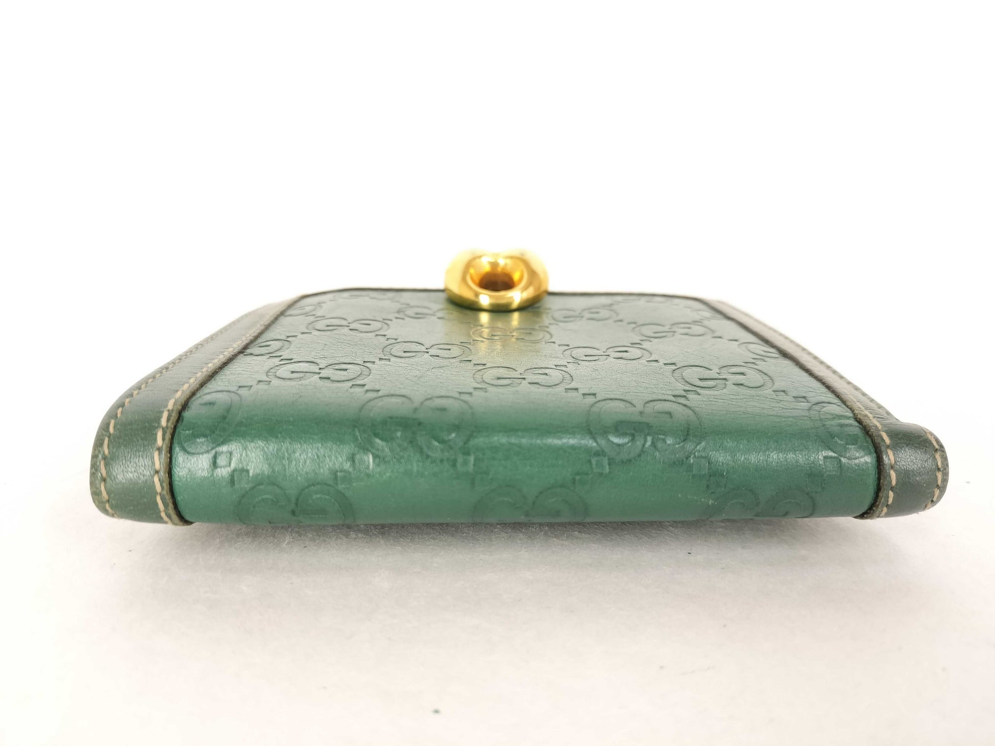 GUCCI Guccissima Gucci GG Folding Wallet Green Wallet
