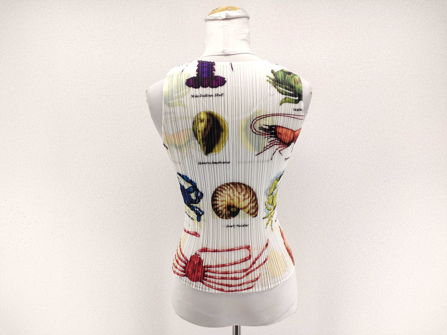 PLEATS PLEASE Pleats Please Cut and Sewn Top with Marine Life Print, Polyester